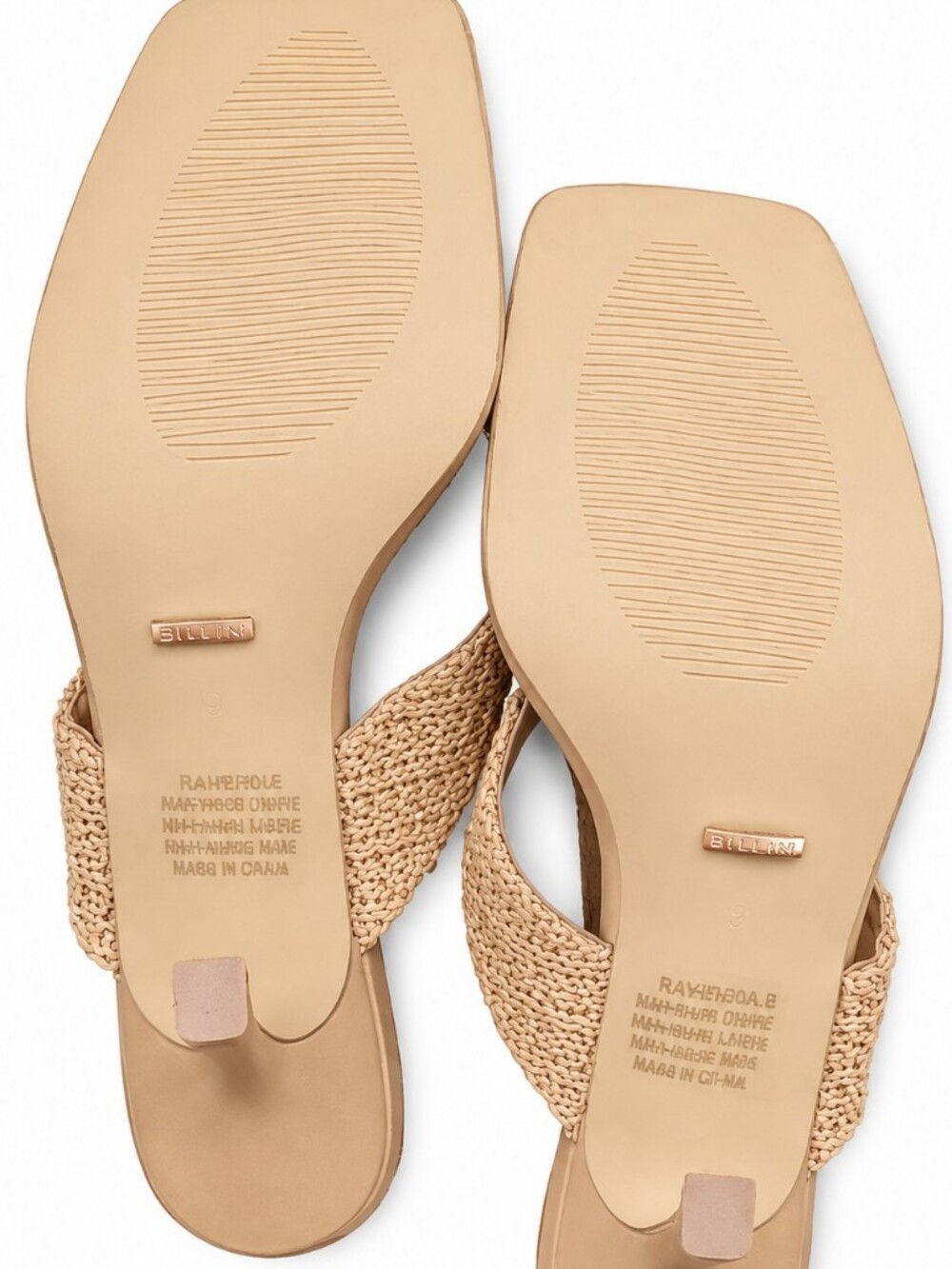 Billini Ravenna Heeled Thing Sandals in natural raffia, size 6. - Picture 9 of 9